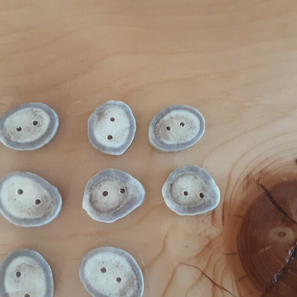 Set Of 10 Handcrafted Authentic Mule Deer Antler Buttons. Nickel Sized - Picture 3 of 3